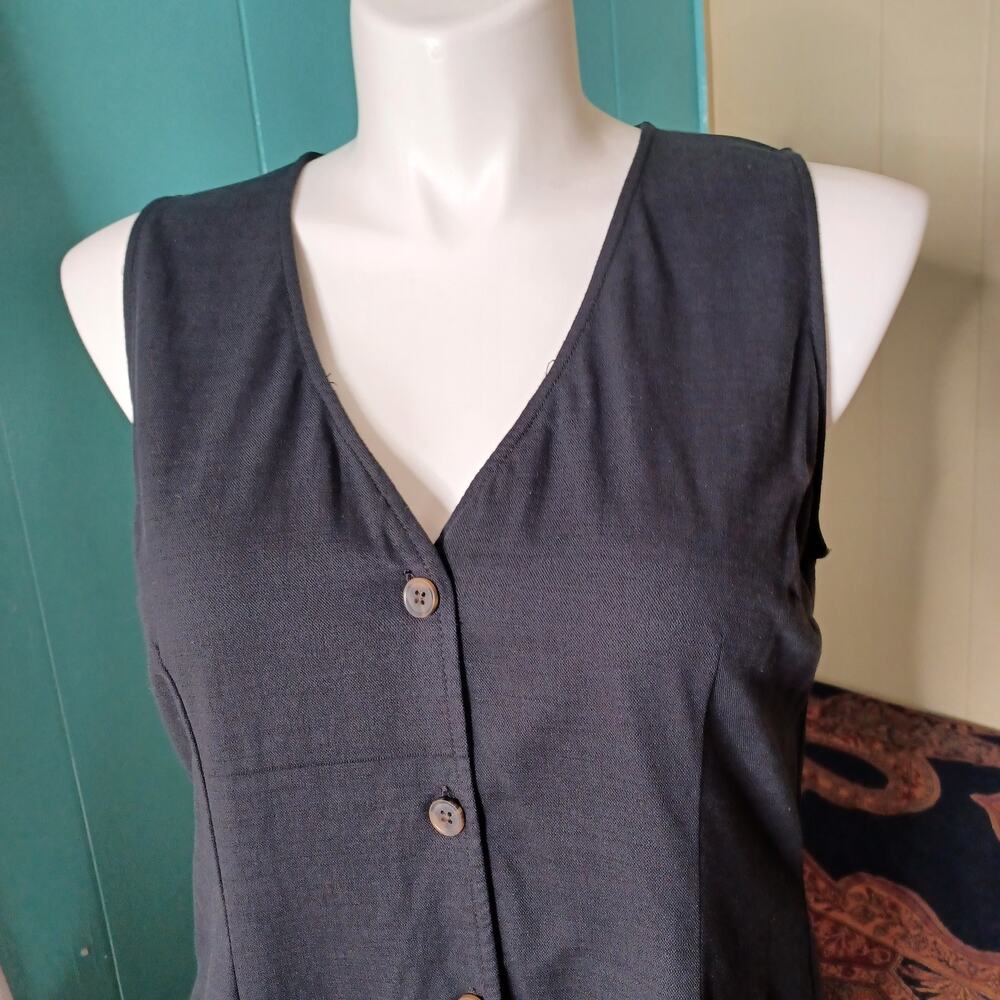 Universal Thread Black Button-Front Godet Mini A-… - image 2